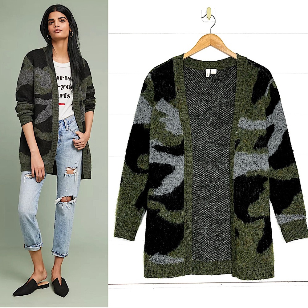 Anthropologie Moth Camo Cardigan Size XS